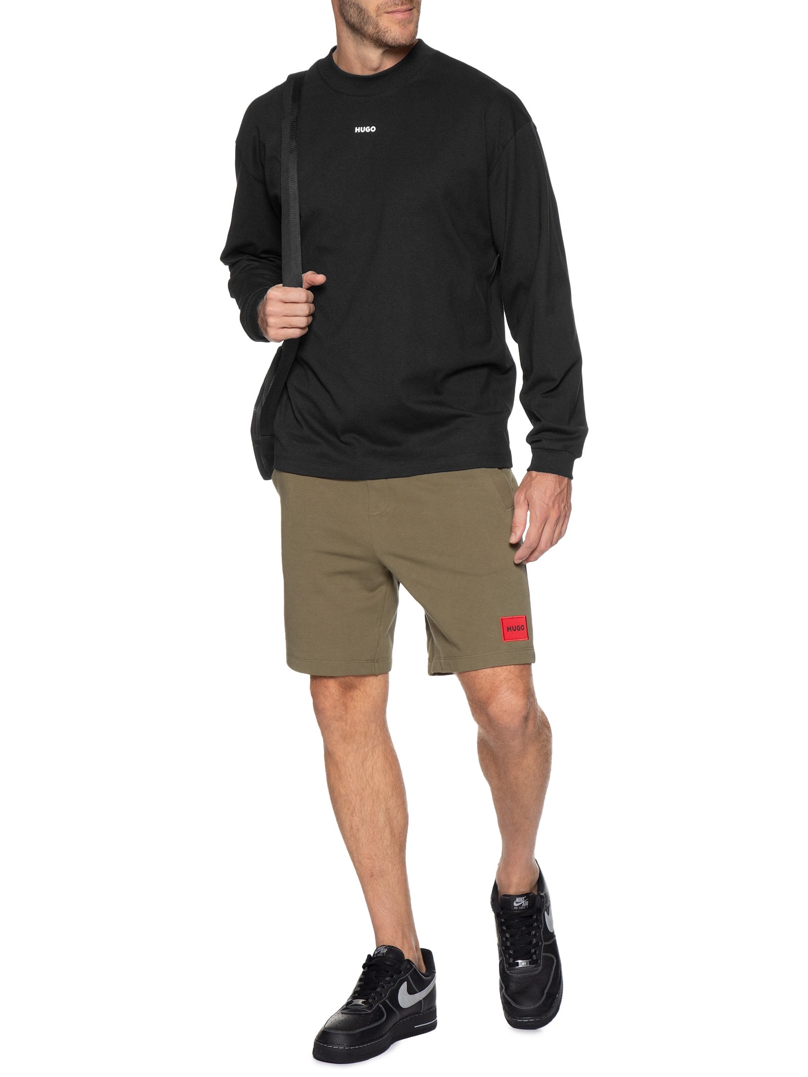 Blusa Masculina Relaxed-Fit Crew Neck Cotton Dapos Preto Hugo