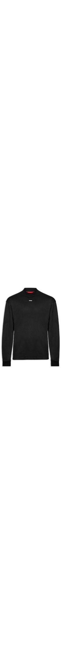 Blusa Masculina Relaxed-Fit Crew Neck Cotton Dapos - Preto