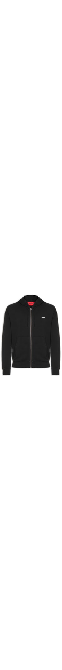 Blusa Masculina Relaxed-Fit Hooded Zip-Up Dapozip - Preto