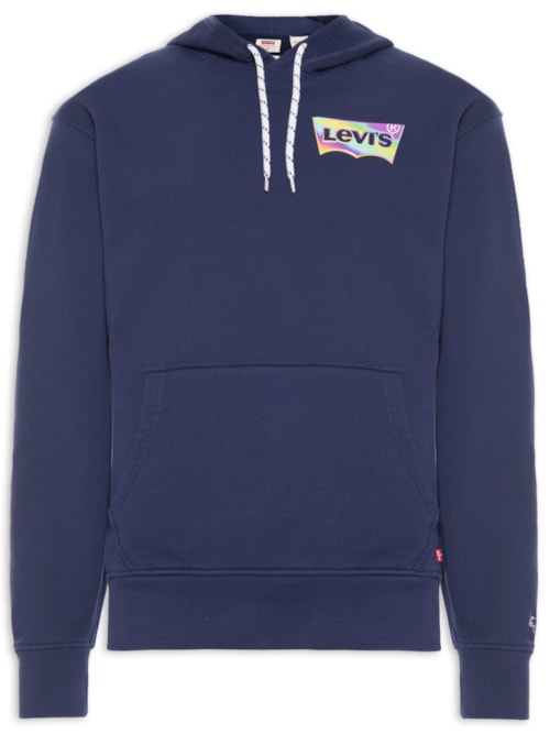 Blusa Masculina Relaxed Graphic Po – Azul