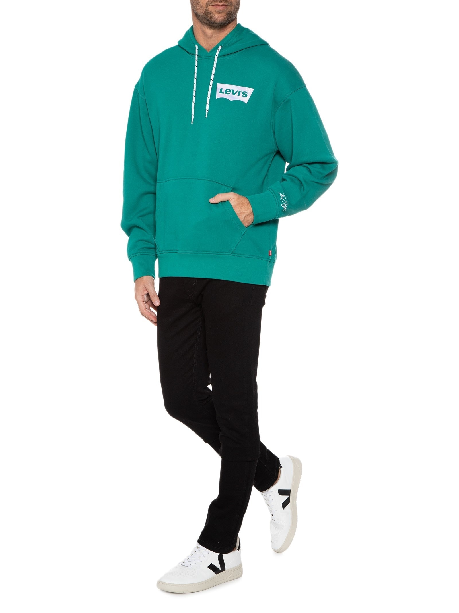 Blusa Masculina Relaxed Graphic Po Verde Levi's