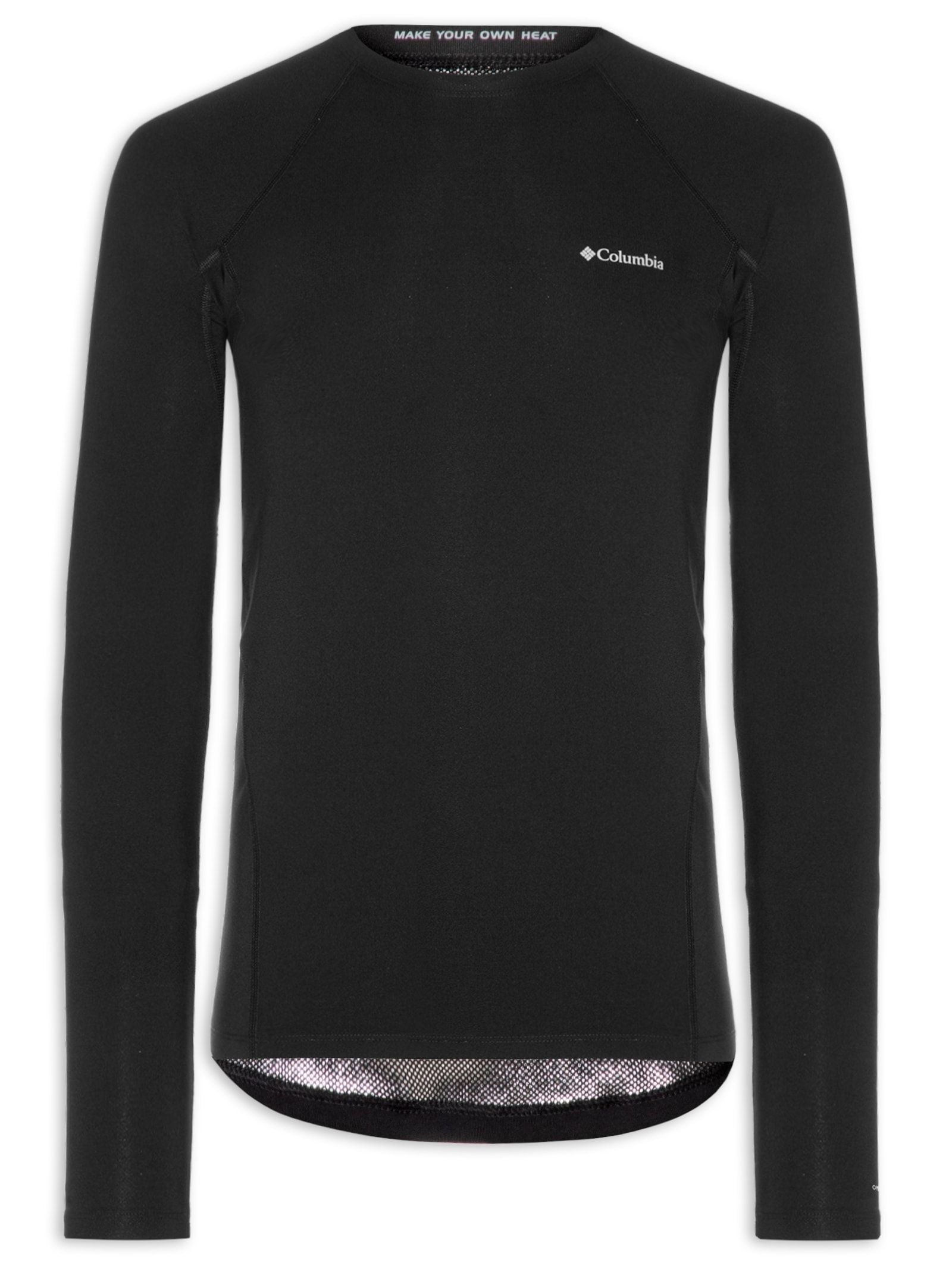 Blusa Masculina Segunda Pele Midweight com Stretch Preto Columbia