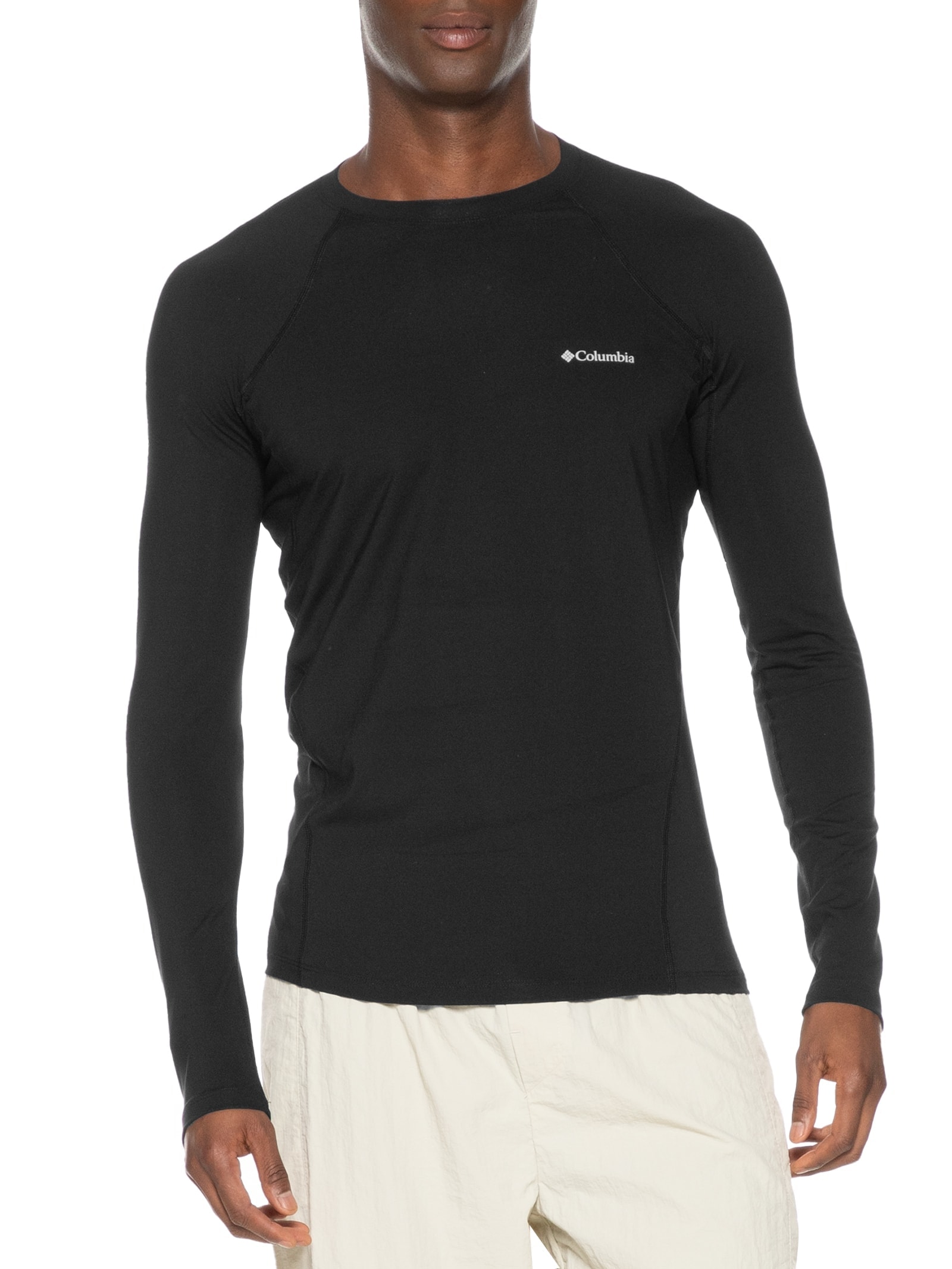 Blusa Masculina Segunda Pele Midweight com Stretch Preto Columbia