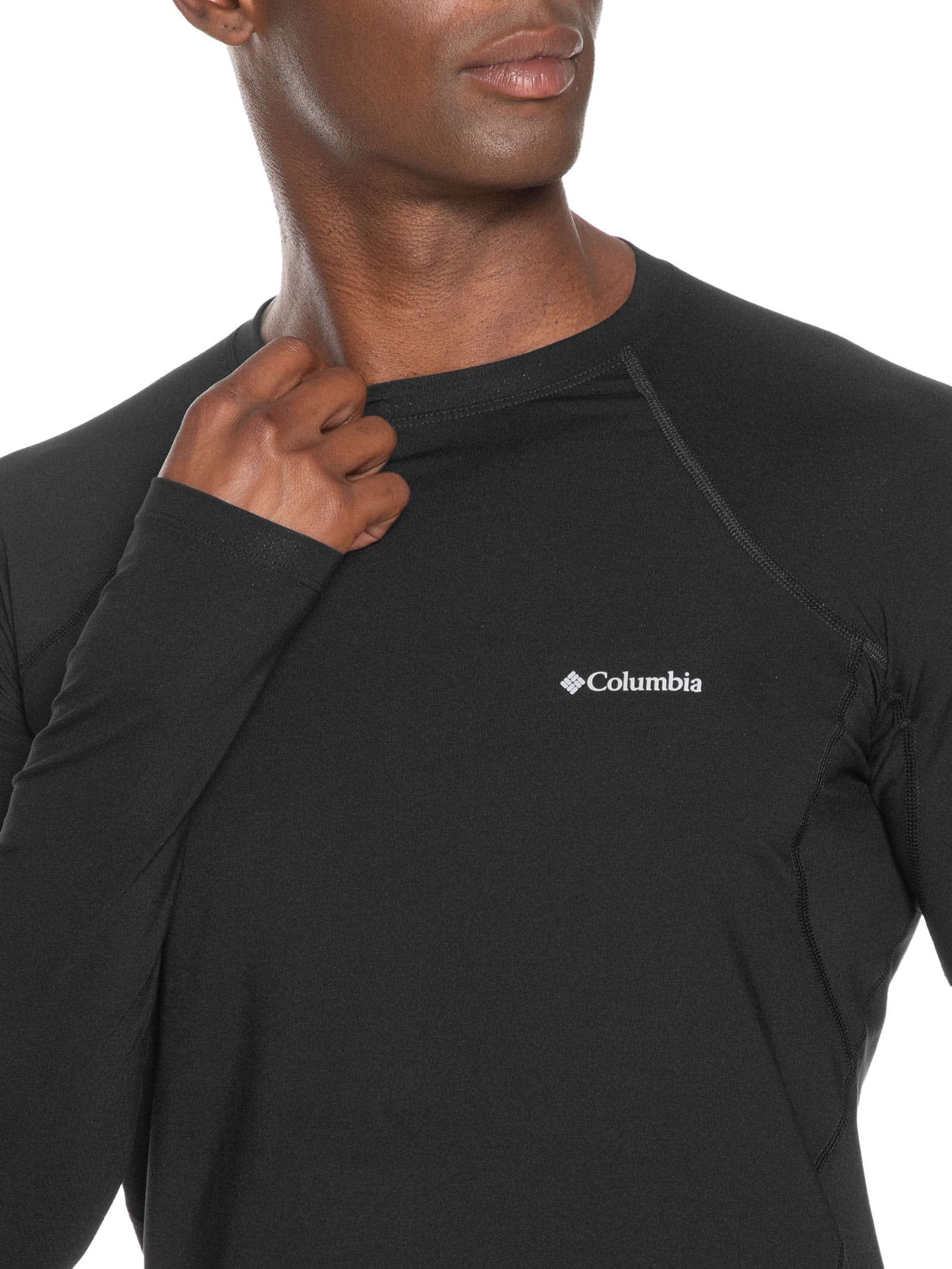 Blusa Masculina Segunda Pele Midweight com Stretch Preto Columbia