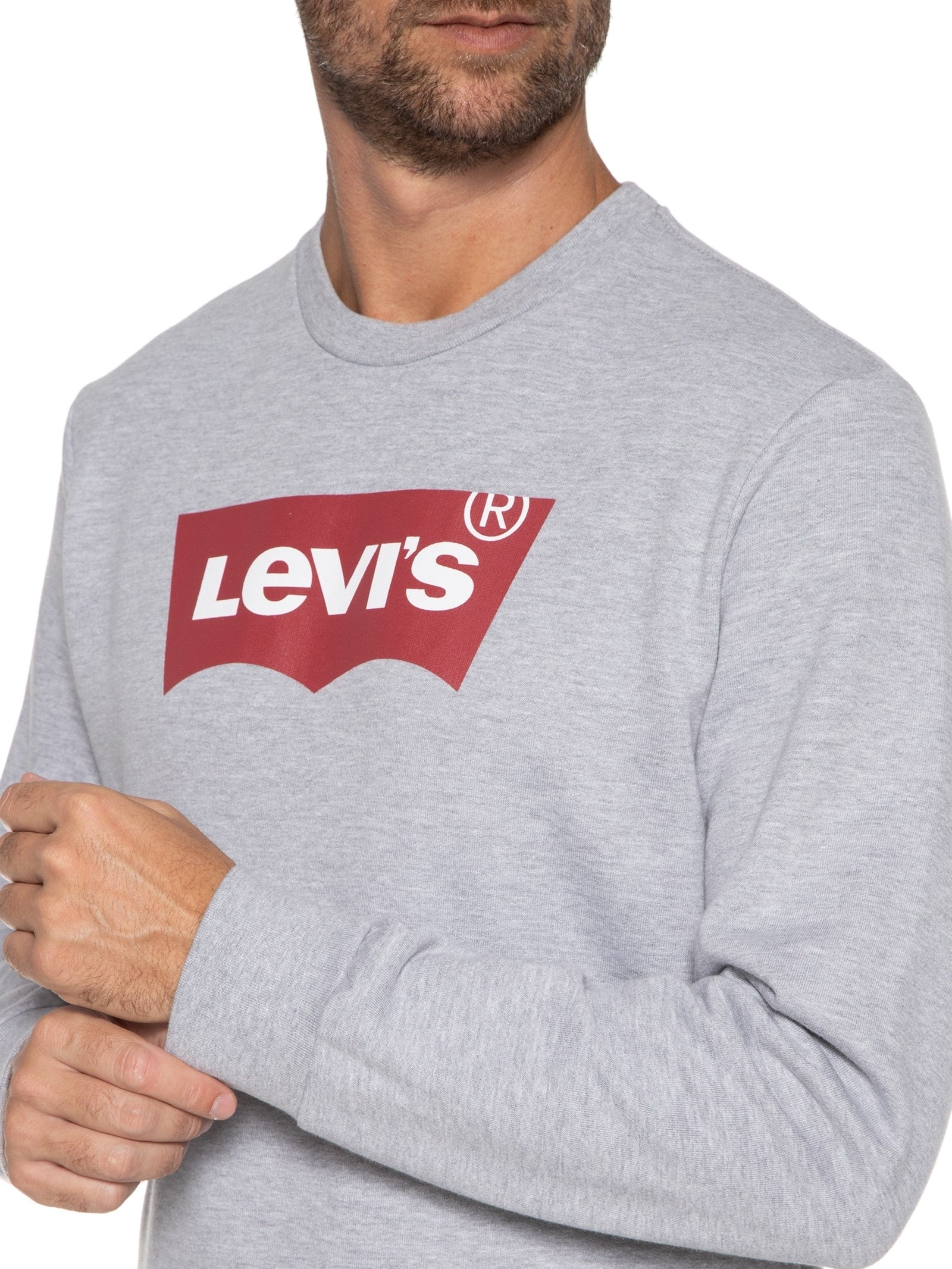 Blusa Masculina T3 Graphic Crew Cinza Levi's