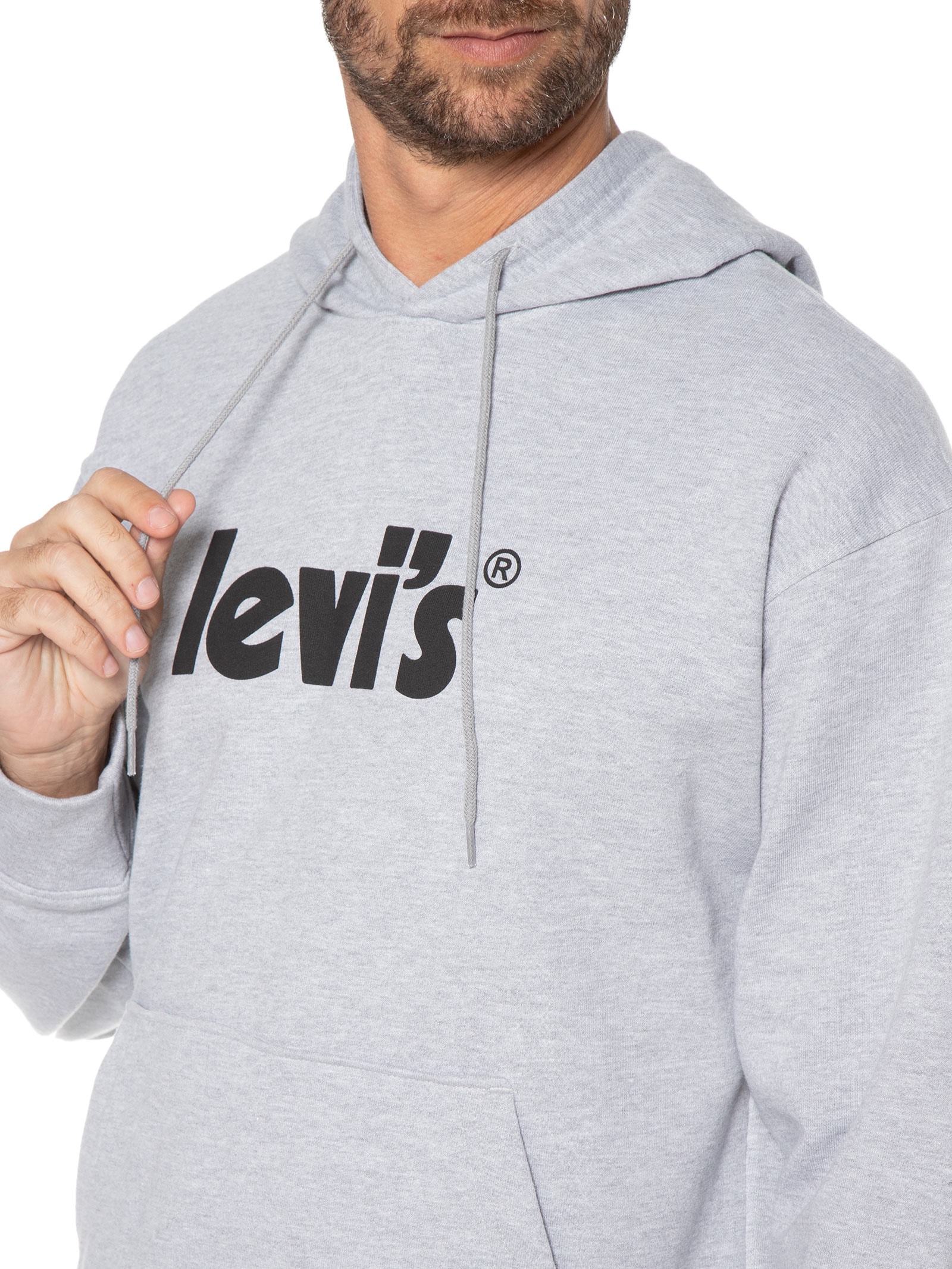 Blusa Masculina T3 Relaxd Graphic Hoodie Cinza Levi's