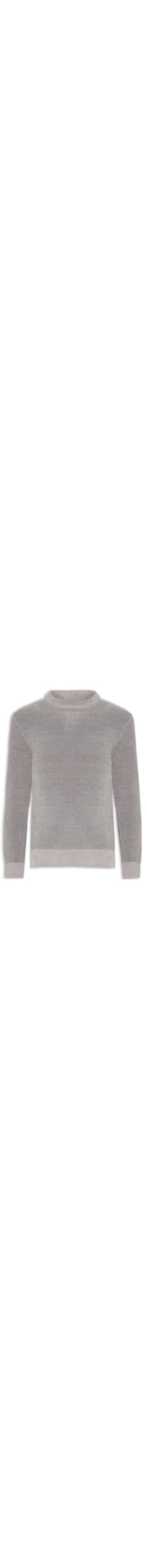 Blusa Masculina Tricot Básico Avesso Com Pelo - Cinza