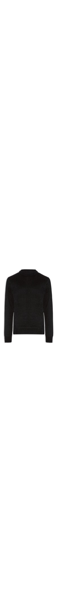 Blusa Masculina Tricot Básico Avesso Com Pelo - Preto