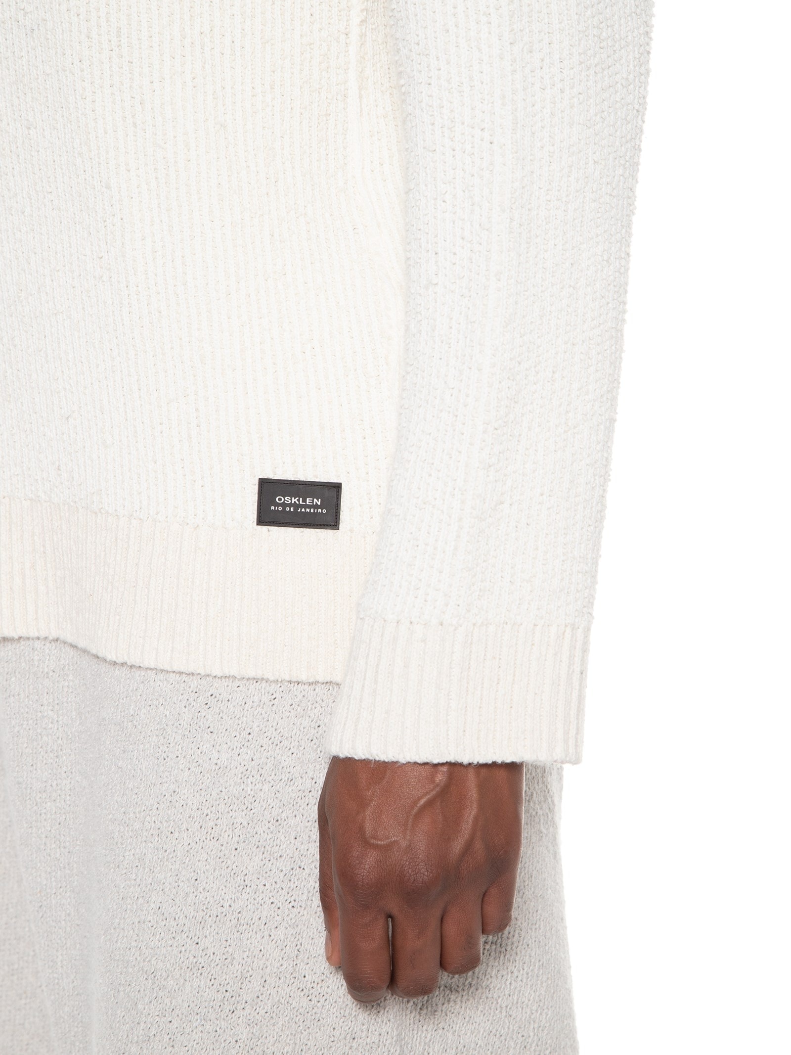 Blusa Masculina Tricot Bouclet Off White Osklen