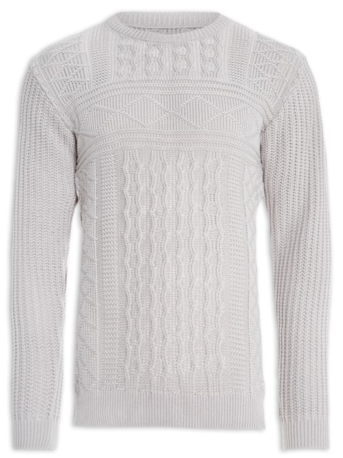 Blusa Masculina Tricot - Cinza