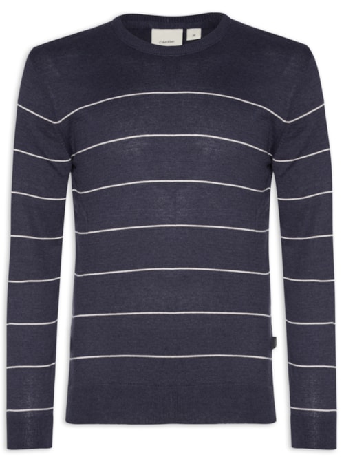 Blusa Masculina Tricot Clasic Stripes – Azul