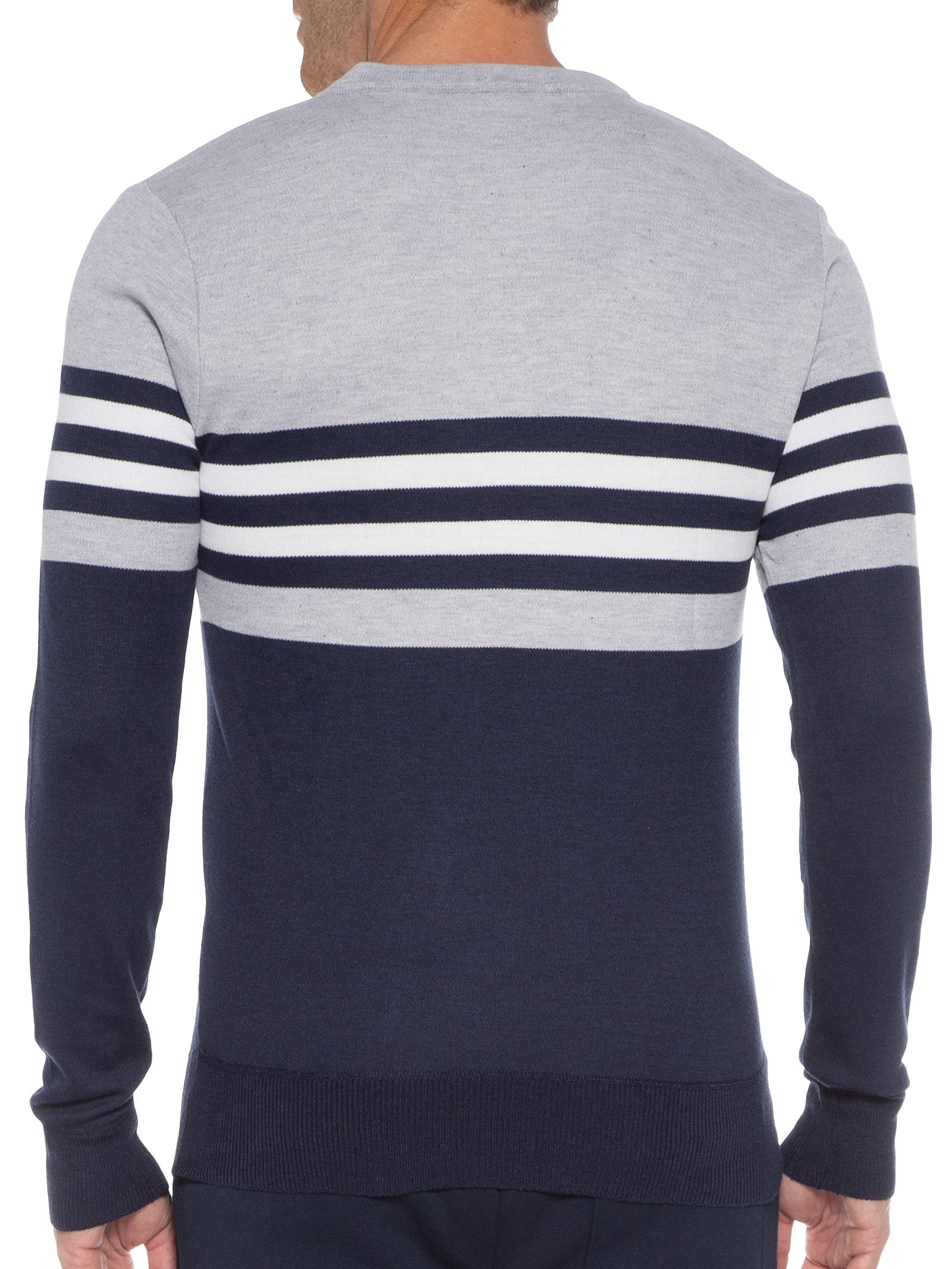 Blusa Masculina Tricot Listra Peito Cinza Basiq Men
