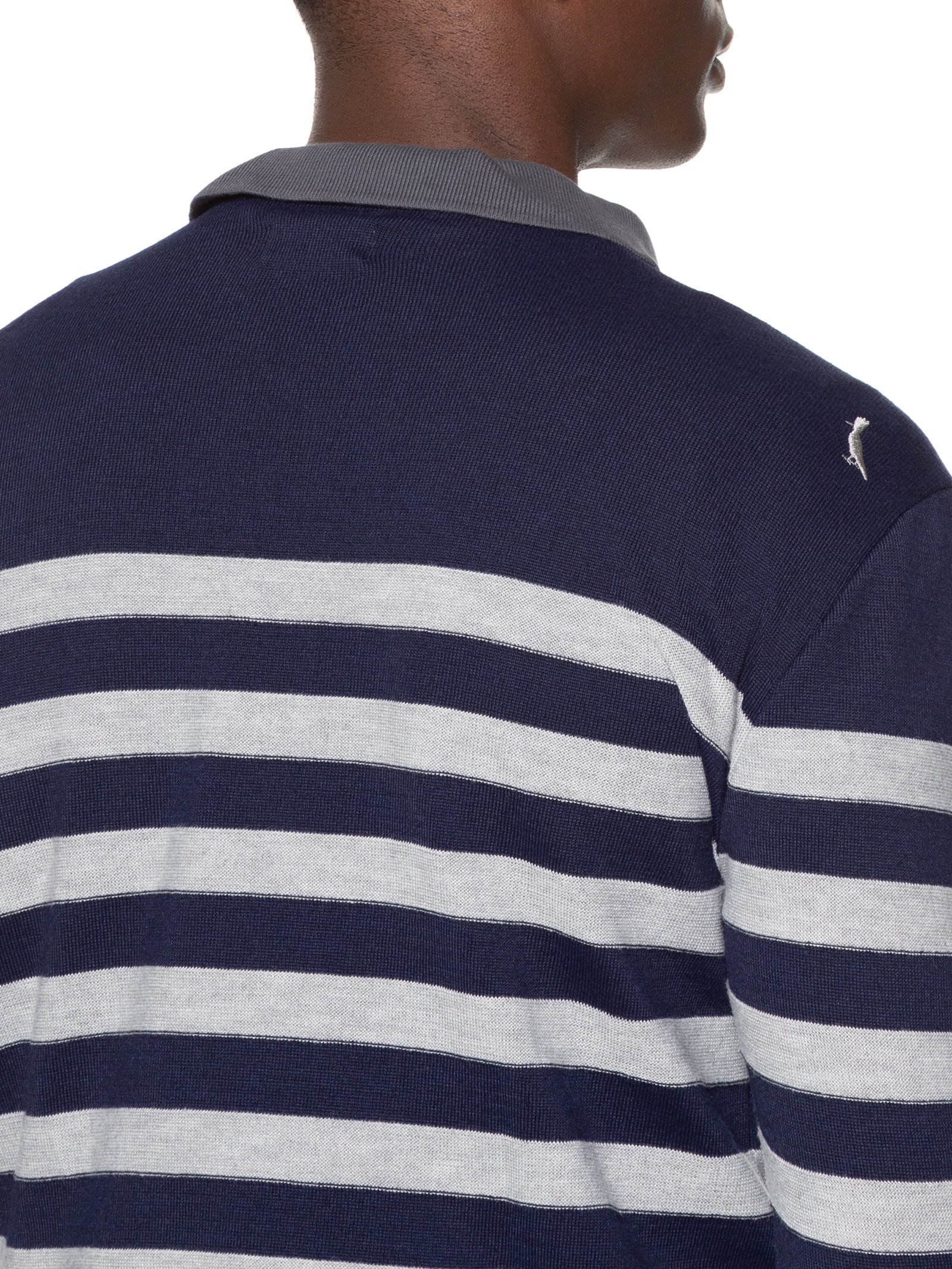 Blusa Masculina Tricot Listra Textura Azul Reserva