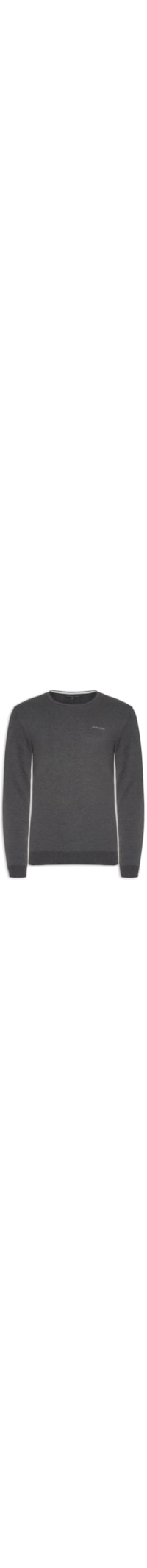 Blusa Masculina Tricot New Basic Mescla - Cinza