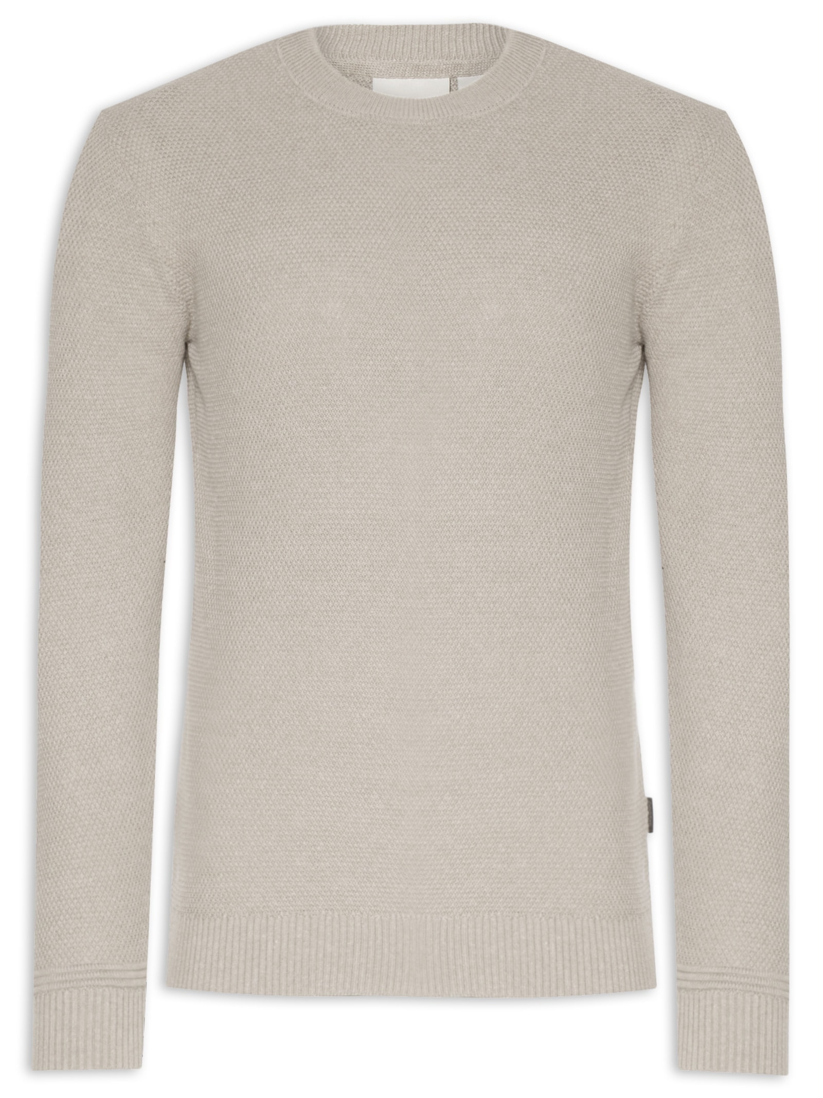 Blusa Masculina Tricot Ponto Arroz Bege Calvin Klein - White Label