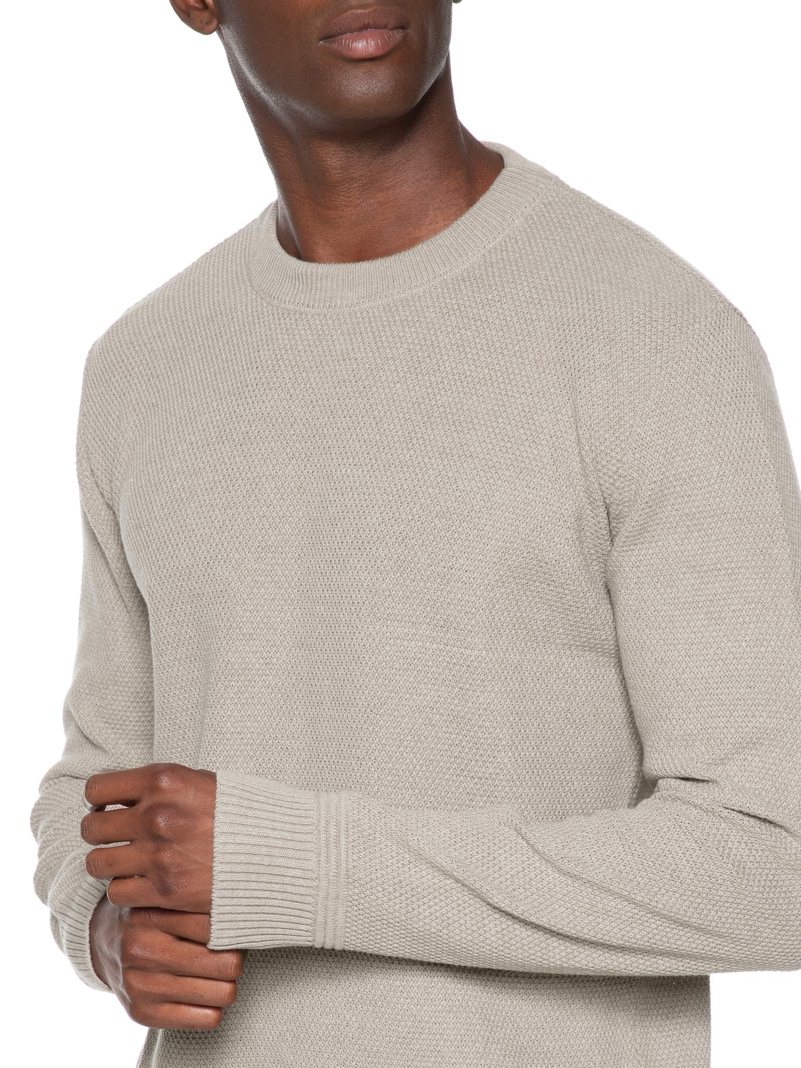 Blusa Masculina Tricot Ponto Arroz Bege Calvin Klein - White Label