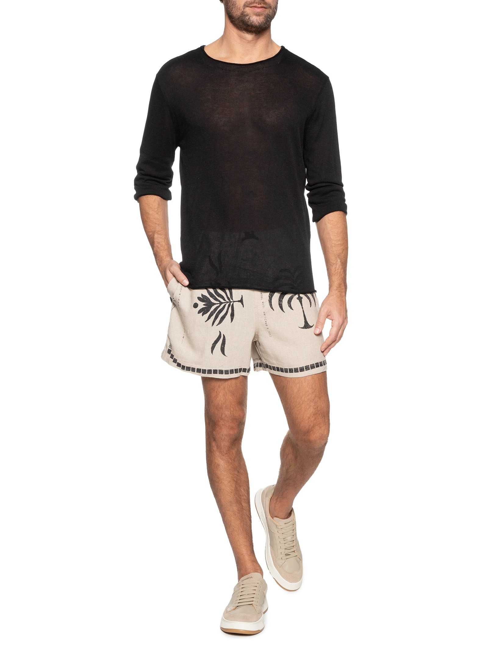 Blusa Masculina Tricot Soft Wool Preto Osklen