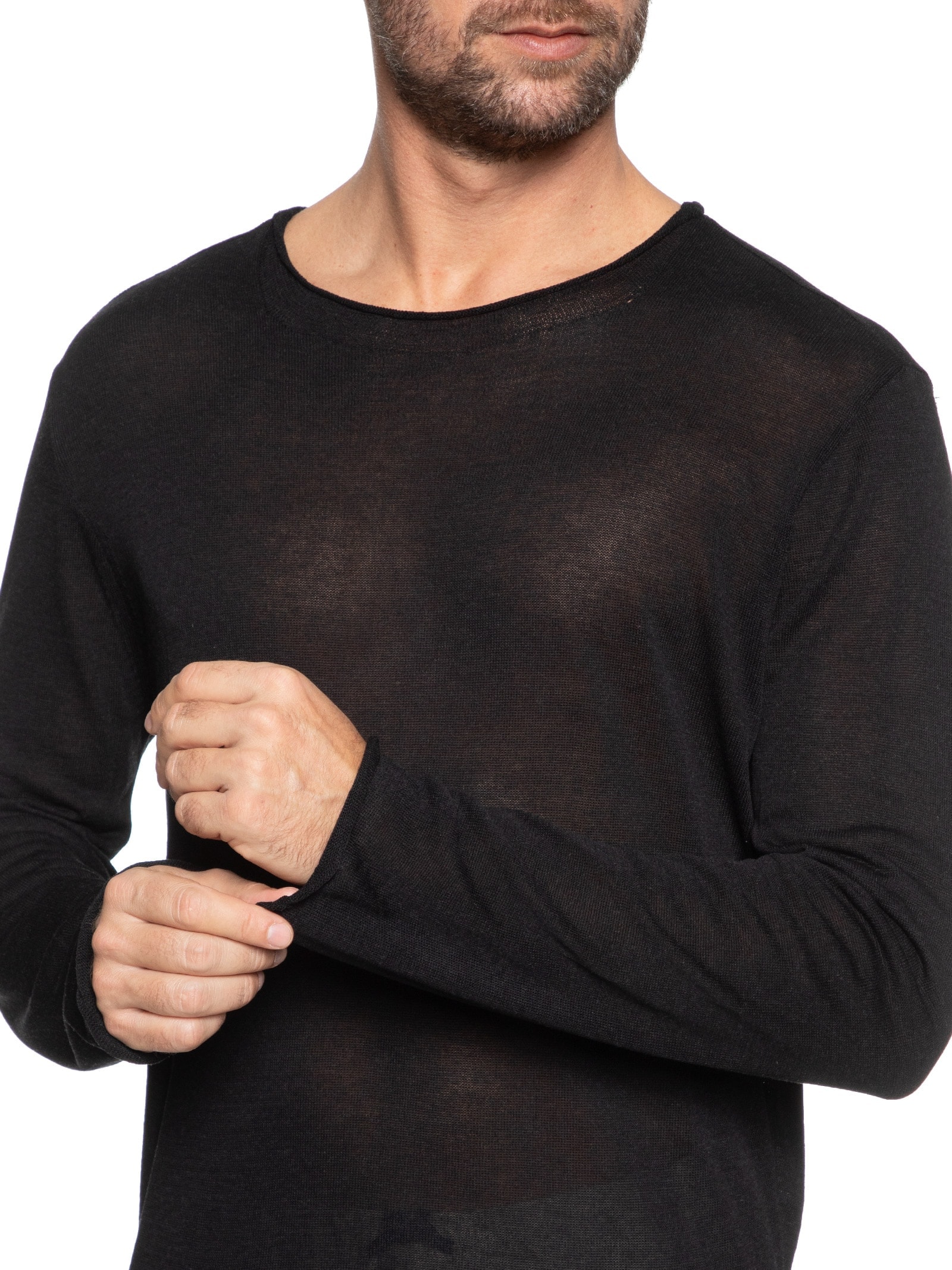 Blusa Masculina Tricot Soft Wool Preto Osklen