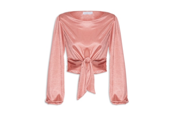 Blusa Ml Acetinada - Rosa 