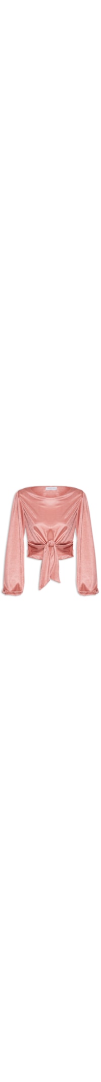 Blusa Ml Acetinada - Rosa