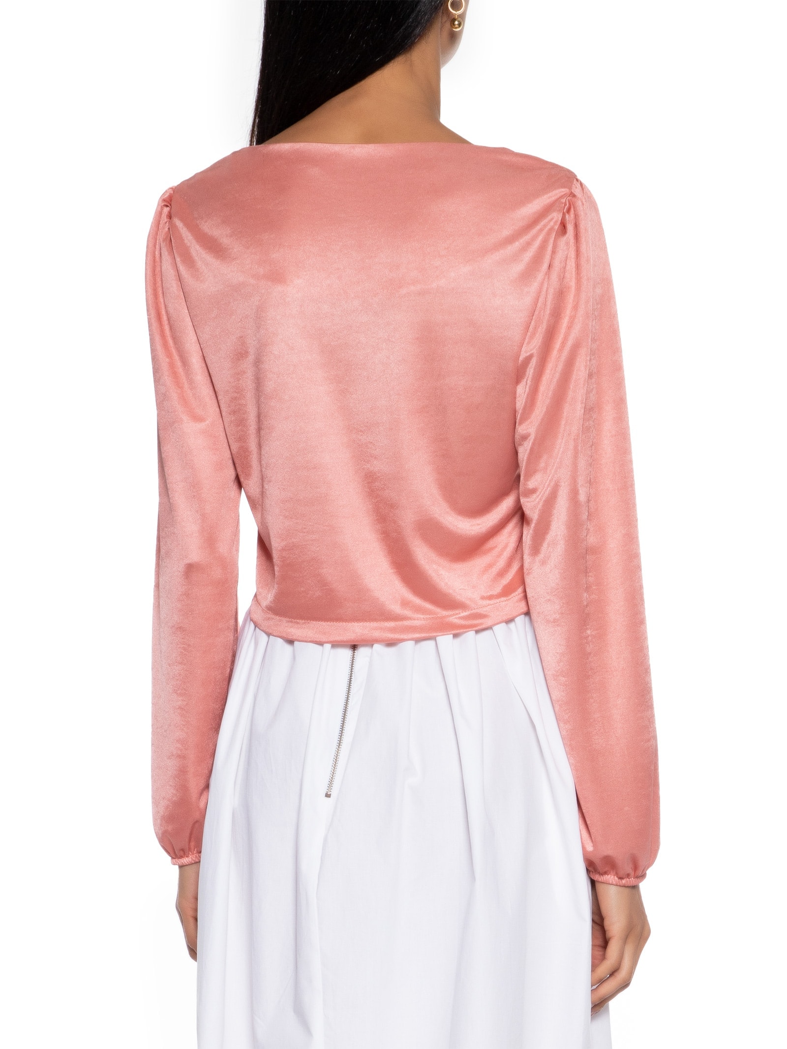 Blusa Ml Acetinada Rosa  Market 33