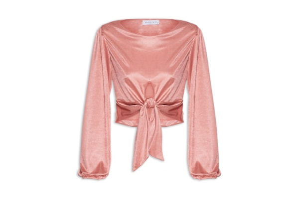 Blusa Ml Acetinada - Rosa 