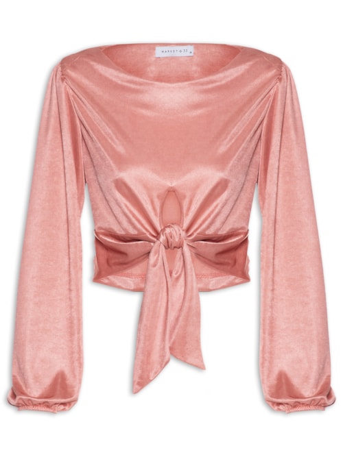 Blusa Ml Acetinada – Rosa