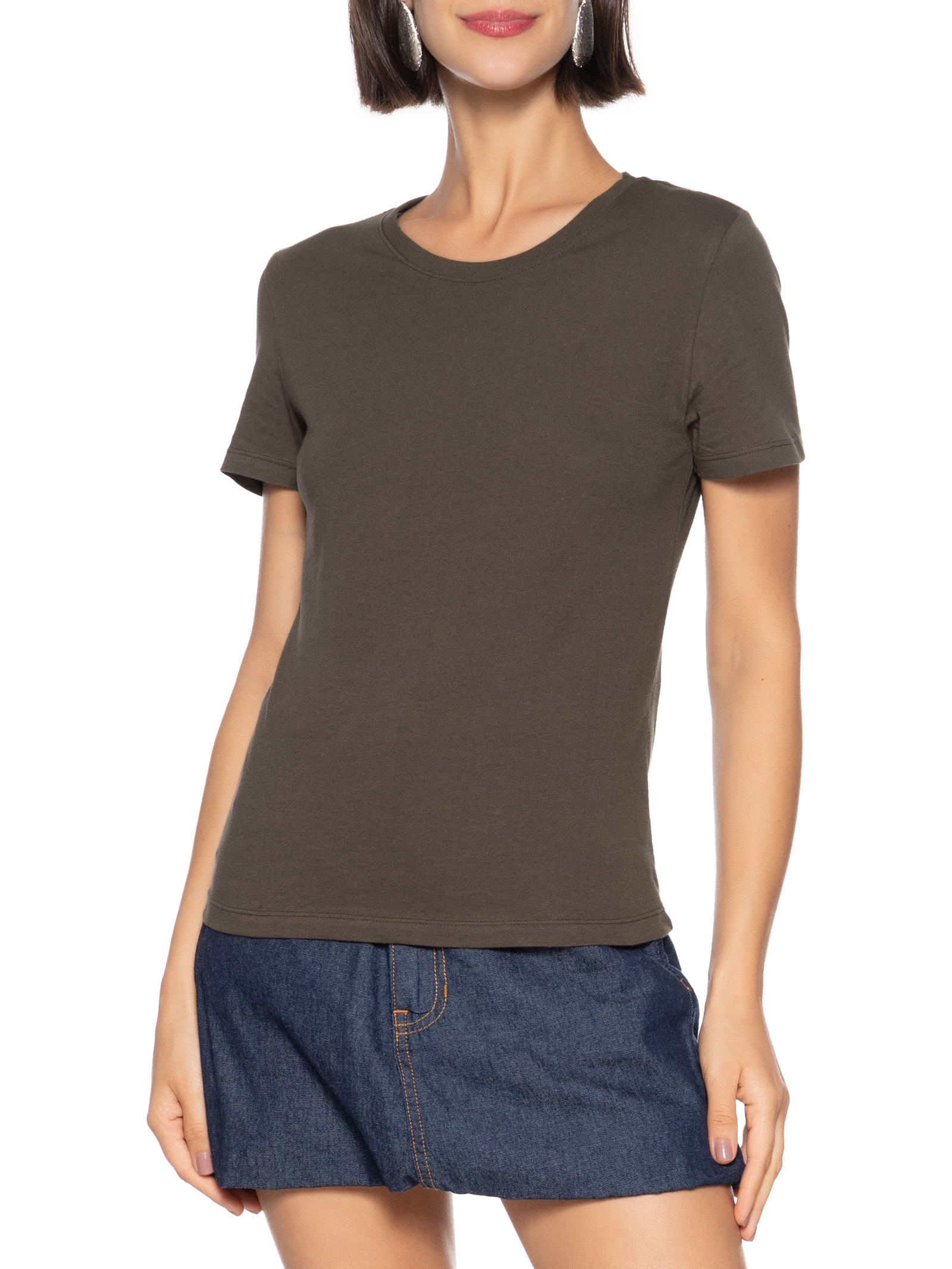 Blusa MM Feminina Marrom Hering