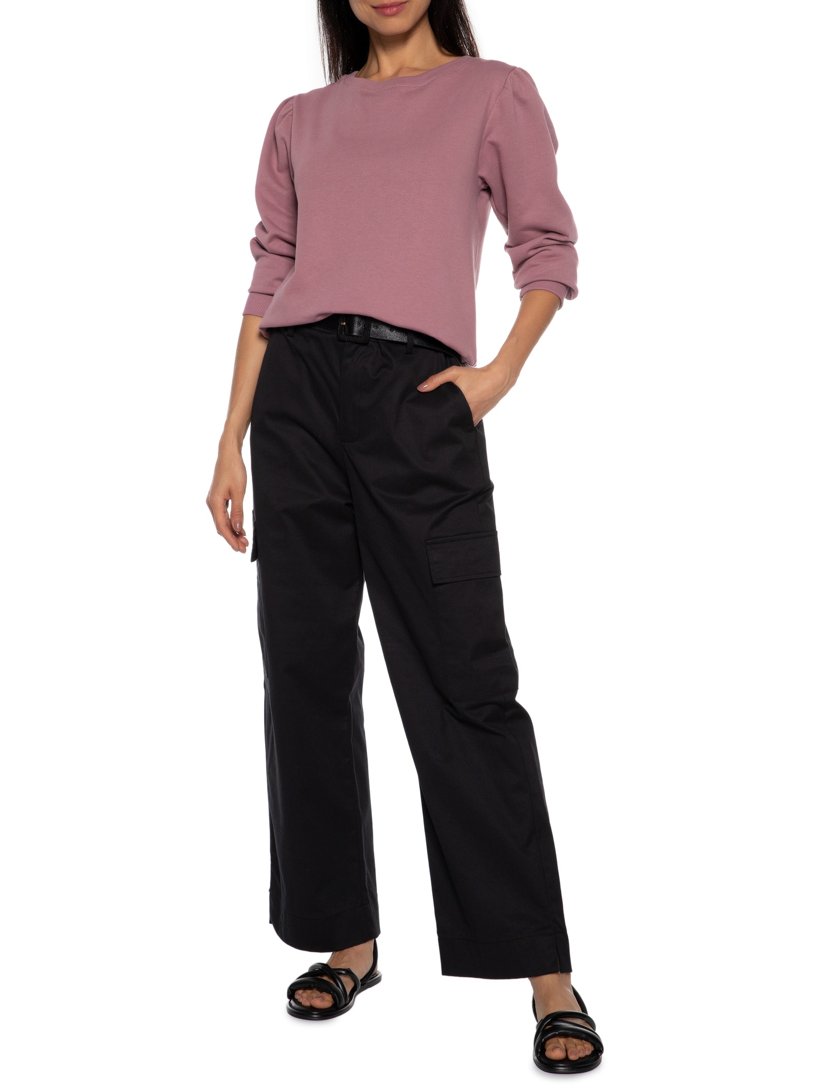 Blusa Moletom Abertura Costas Rosa Market 33