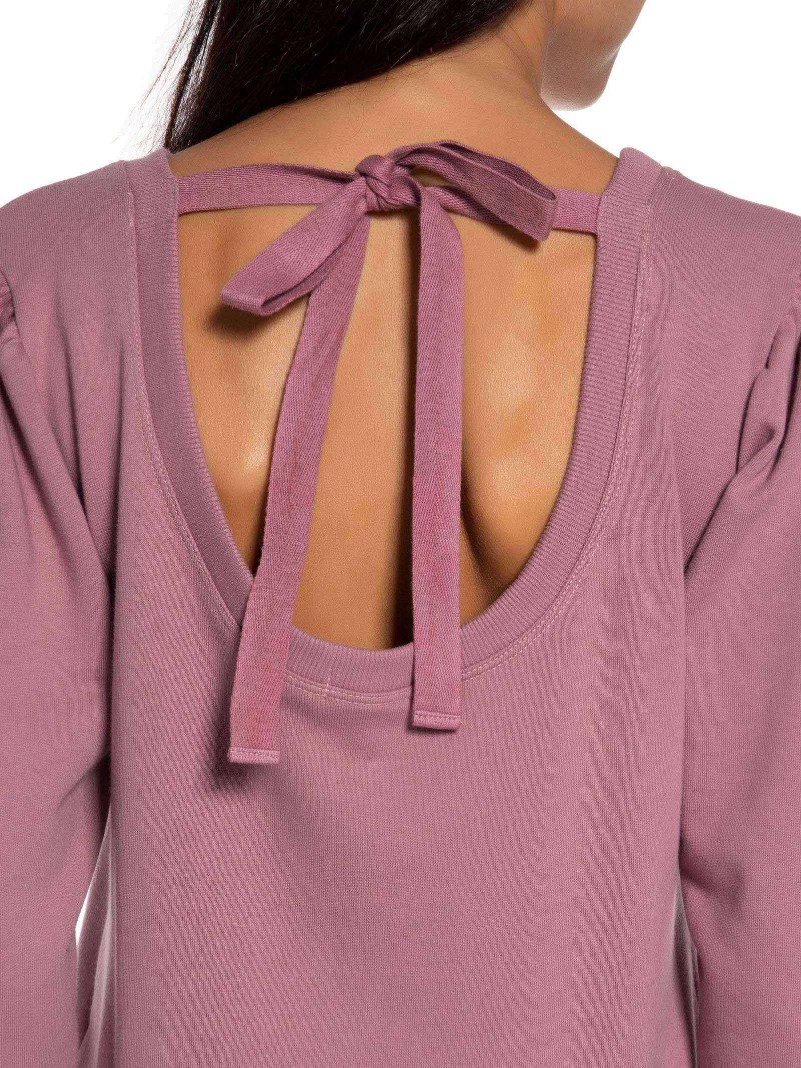 Blusa Moletom Abertura Costas Rosa Market 33