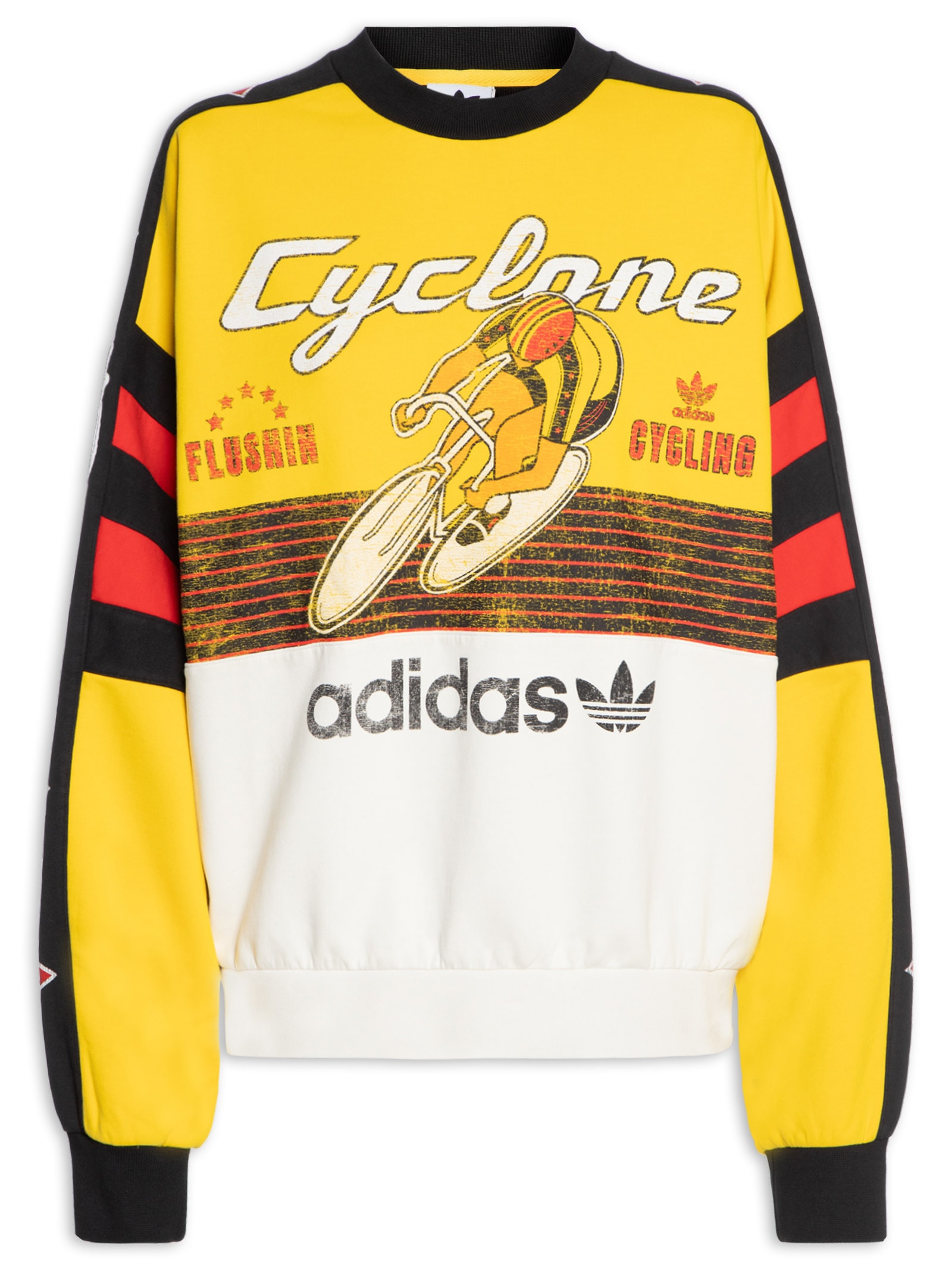 Adidas Originals Blusa Moletom Feminina Cyclone Crew Amarelo