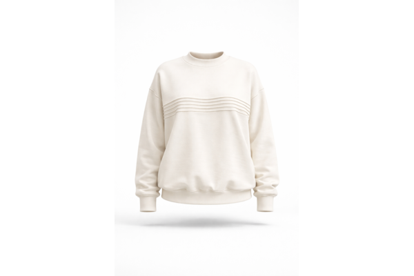 Blusa Moletom Linhas Off White - Branco