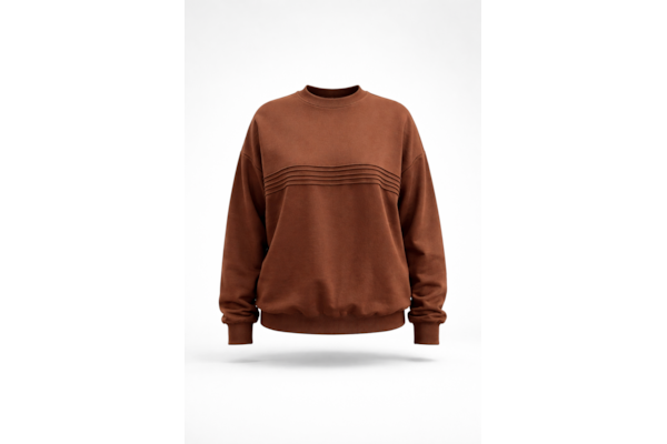 Blusa Moletom Linhas Outono - Marrom