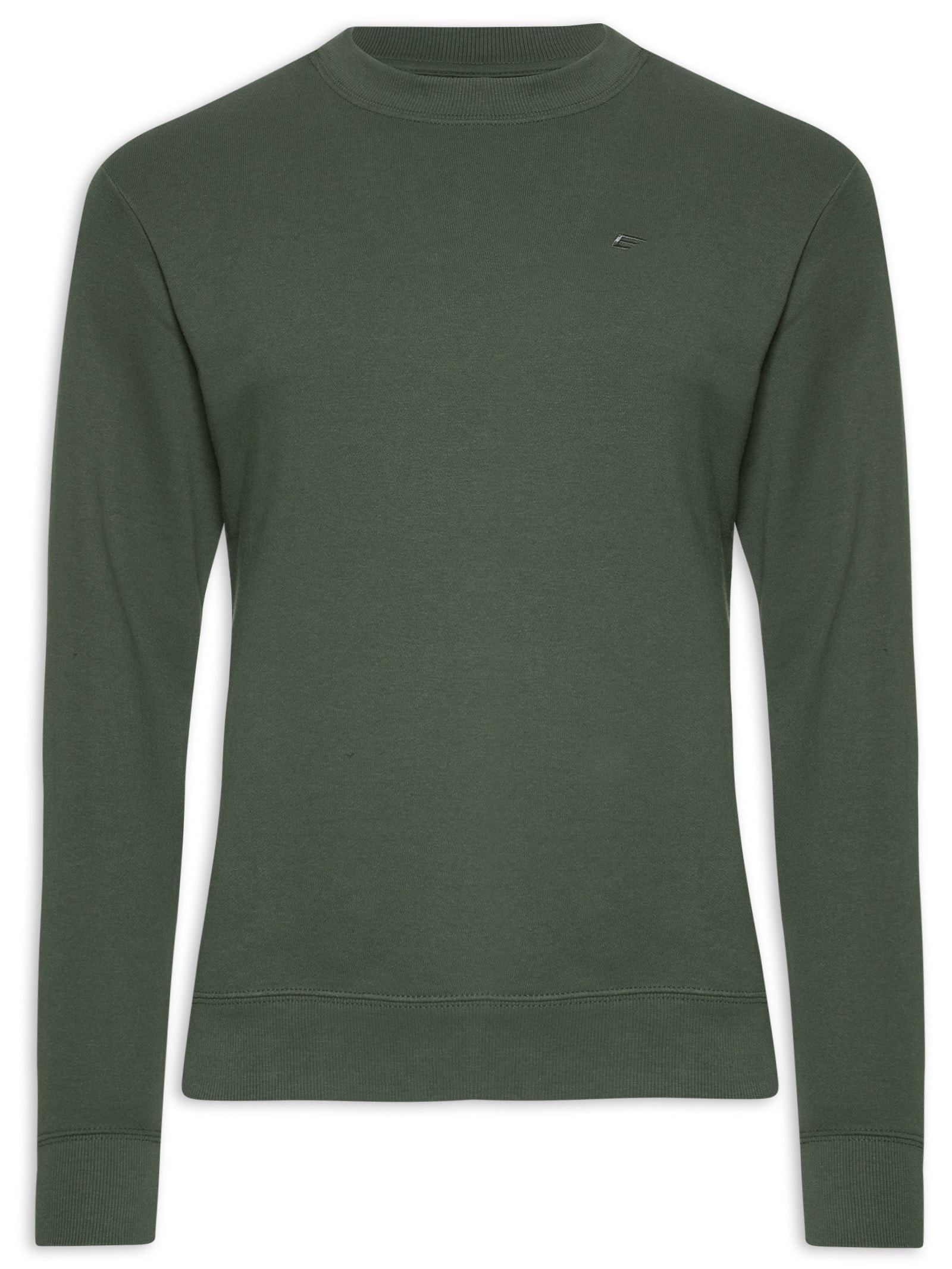 Ellus Blusa Moletom Masculina Básico Easa Careca Manga Longa Verde