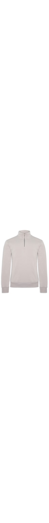 Blusa Moletom Masculino Meio Zíper - Cinza