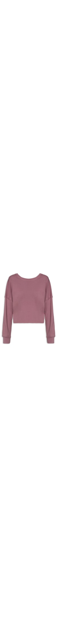 Blusa Moletom Repuxado Costas - Rosa