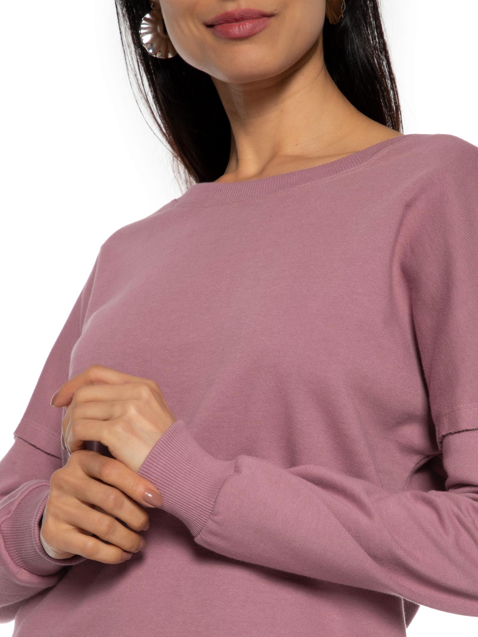 Blusa Moletom Repuxado Costas Rosa Market 33