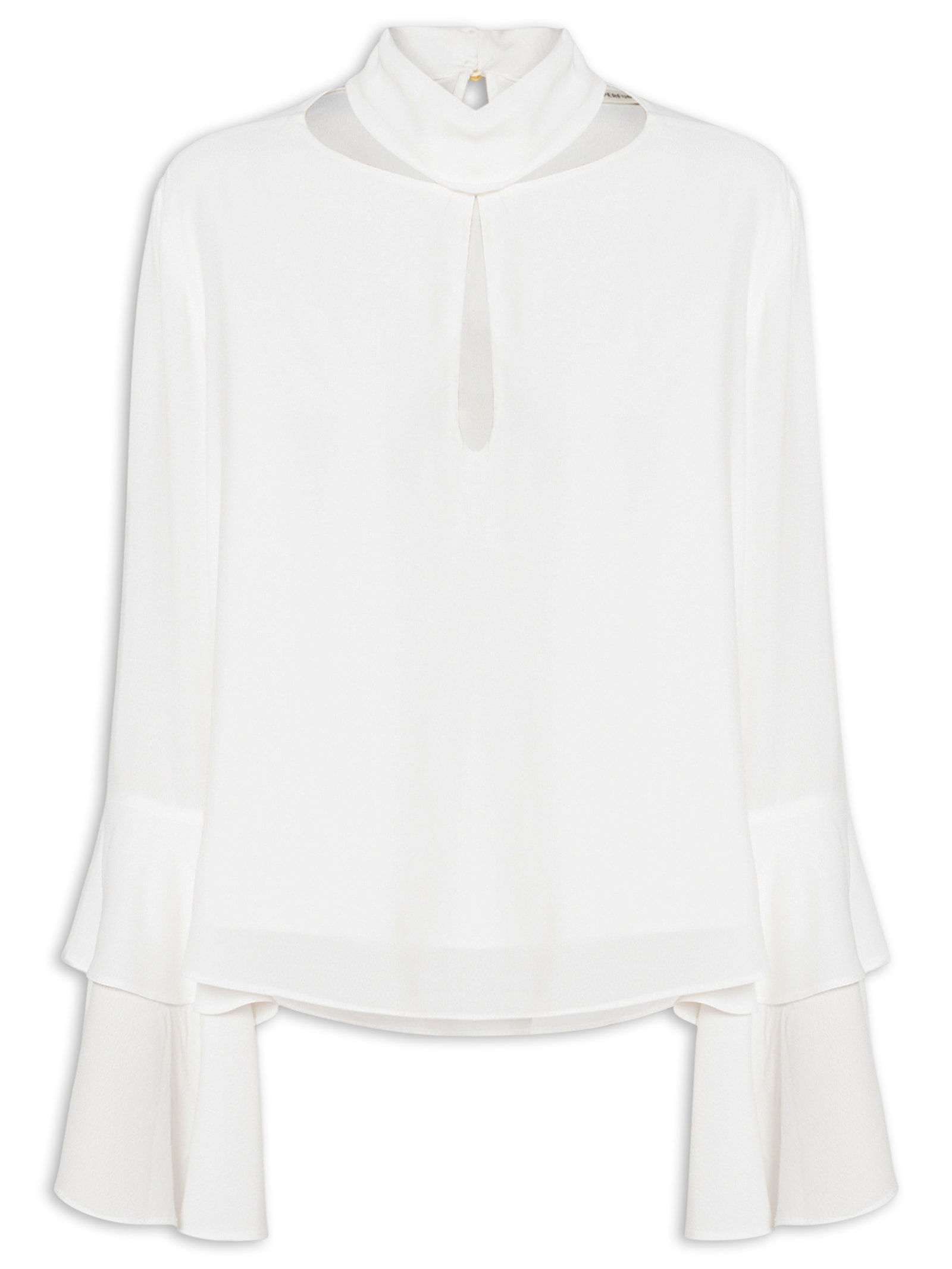 Blusa Muller Manga Longa Branco Lança Perfume