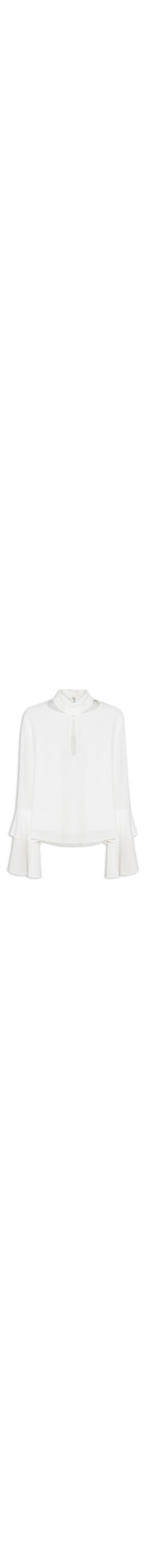 Blusa Muller Manga Longa - Branco