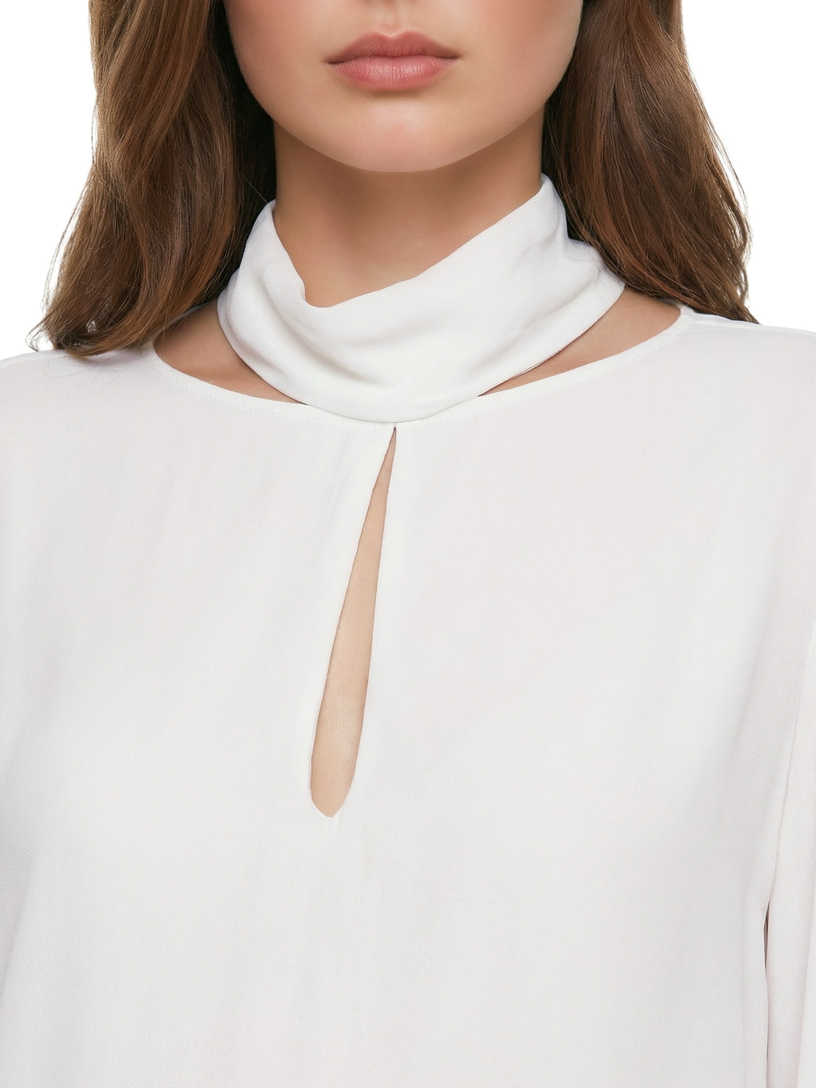 Blusa Muller Manga Longa Branco Lança Perfume