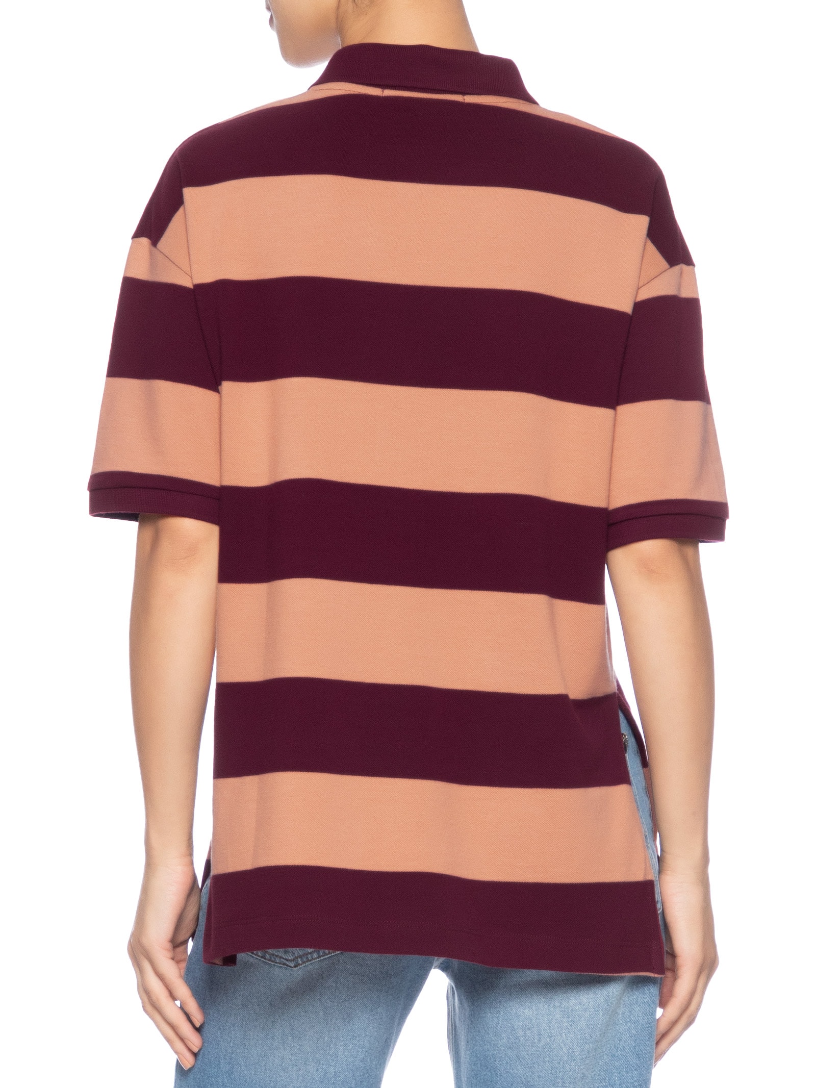 Blusa Polo Feminina Oversize Fio Tinto  Rosa Animale