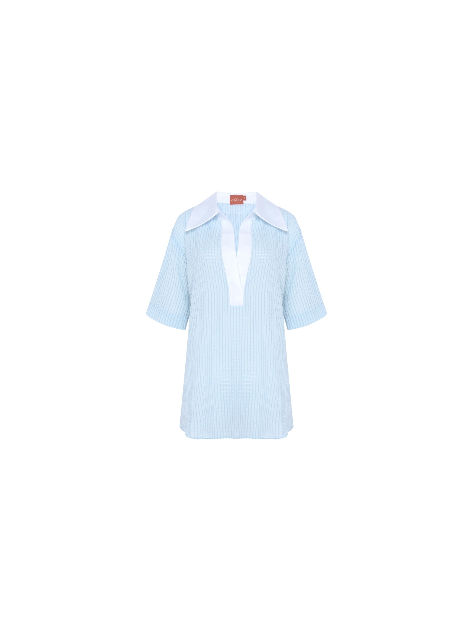 Blusa Polo Mareh Laguna Azul Shop Ginger