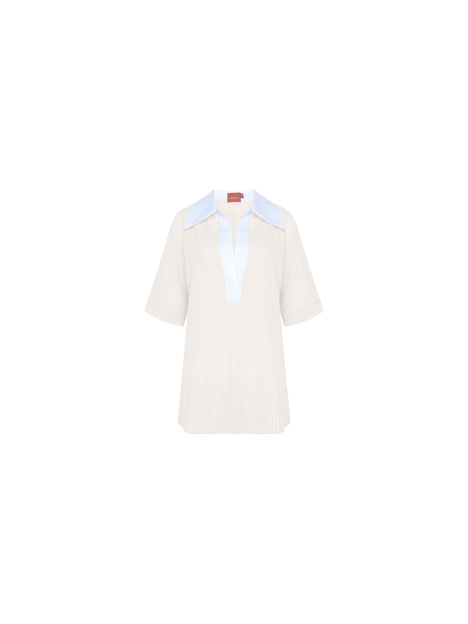 Blusa Polo Mareh Laguna Off White Shop Ginger