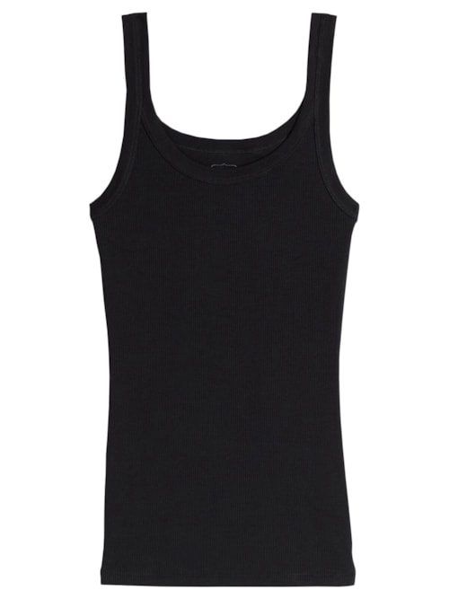 Blusa Regata De Algodão Supima – Preto