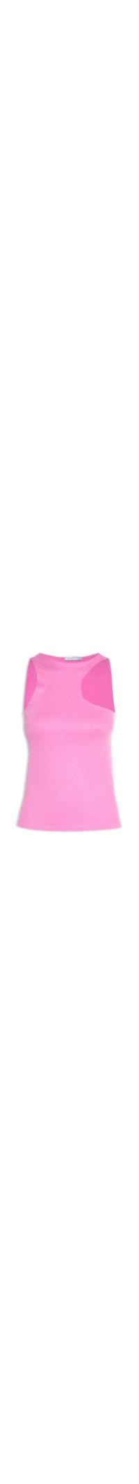 Blusa Sm Malha Canelada Assimétrica - Rosa