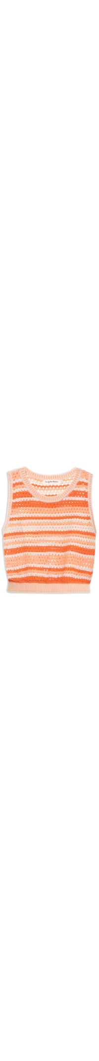 Blusa Stripe Bianca - Laranja