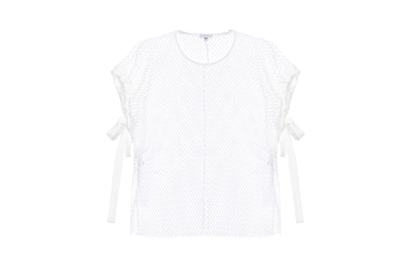 Blusa Tela Manga Laço - Branco