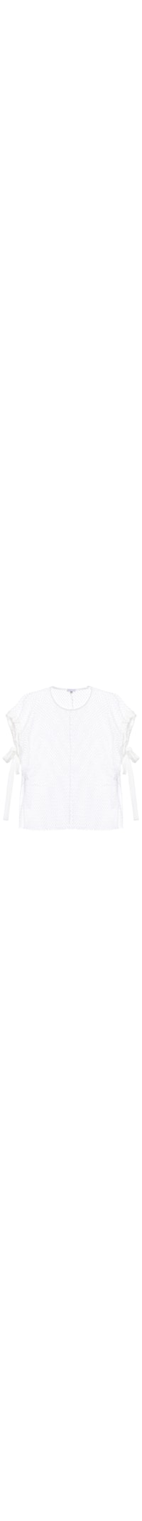 Blusa Tela Manga Laço - Branco