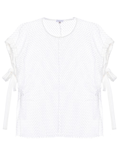 Blusa Tela Manga Laço – Branco