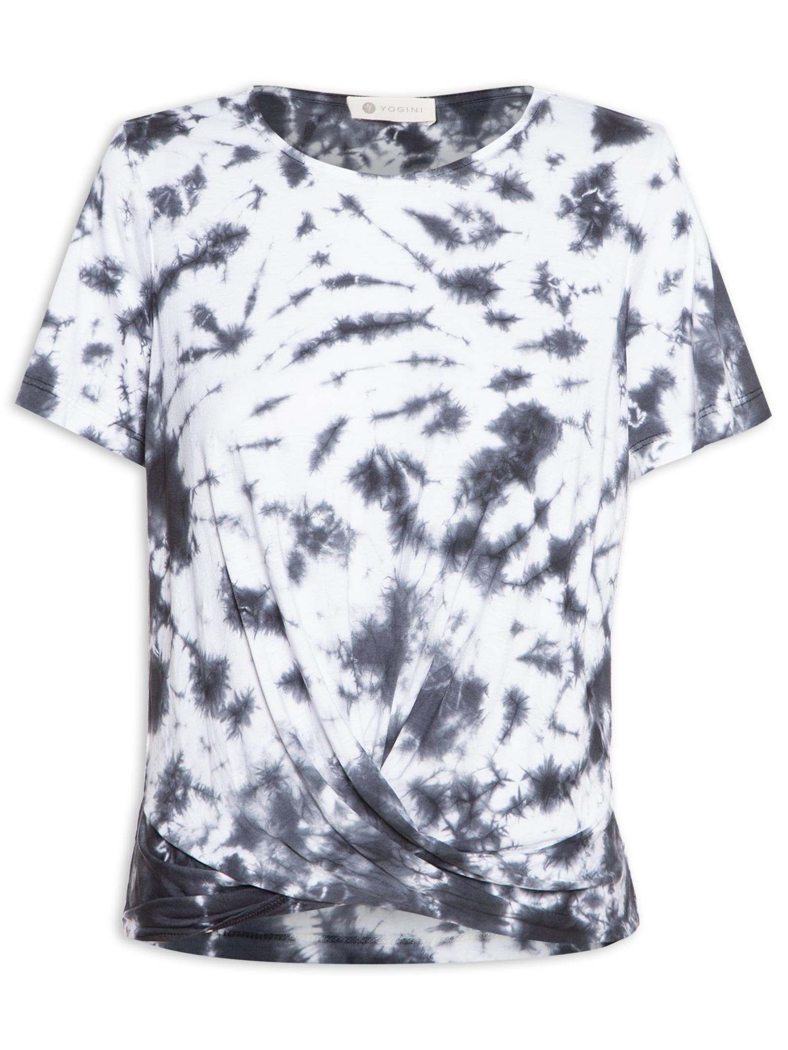 Blusa Tie Dye Preta Modal Janice Yogini